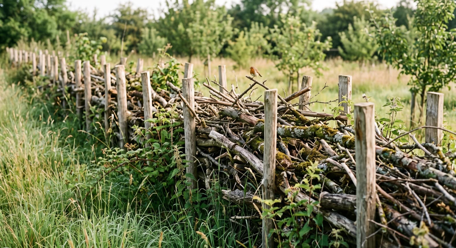 Die Totholzhecke (Benjeshecke)